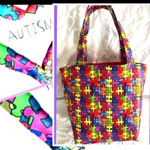 NEW! Handmade Autism Awareness Tote